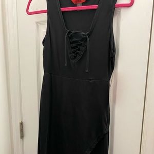 NWT Hot Kiss Criss Cross Black Dress Size Medium